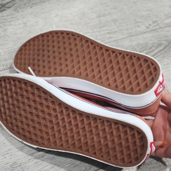 Vans Red and White Flats - Picture 7 of 9